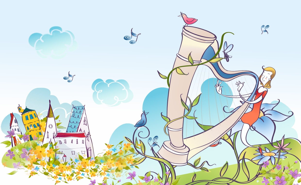 Cказка о музыкальных инструментах. Арфа